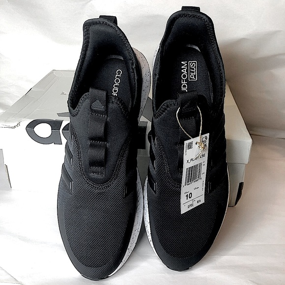 ADIDAS CLOUDFOAM X_PLRPULSE Black w Speckled Soles Slip On Shoes Unisex NIB - Picture 6 of 17